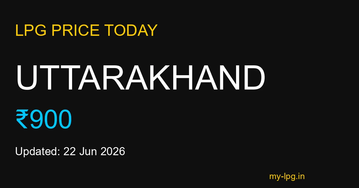 Uttarakhand LPG Gas Price Today June 2026