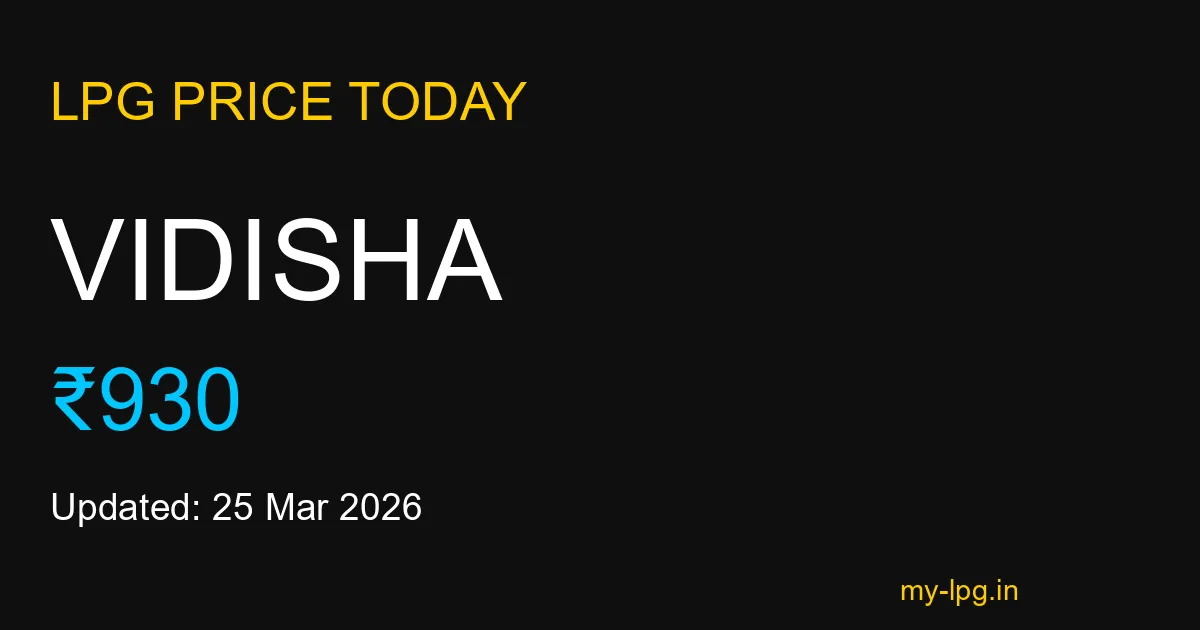 Vidisha LPG Gas Price Today March 2026
