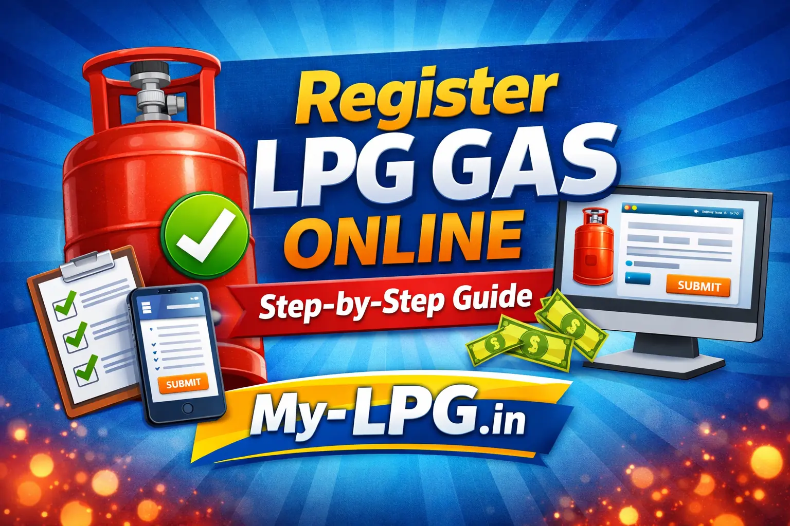 How to Register LPG Gas Online step by step guide with My-LPG.in website name