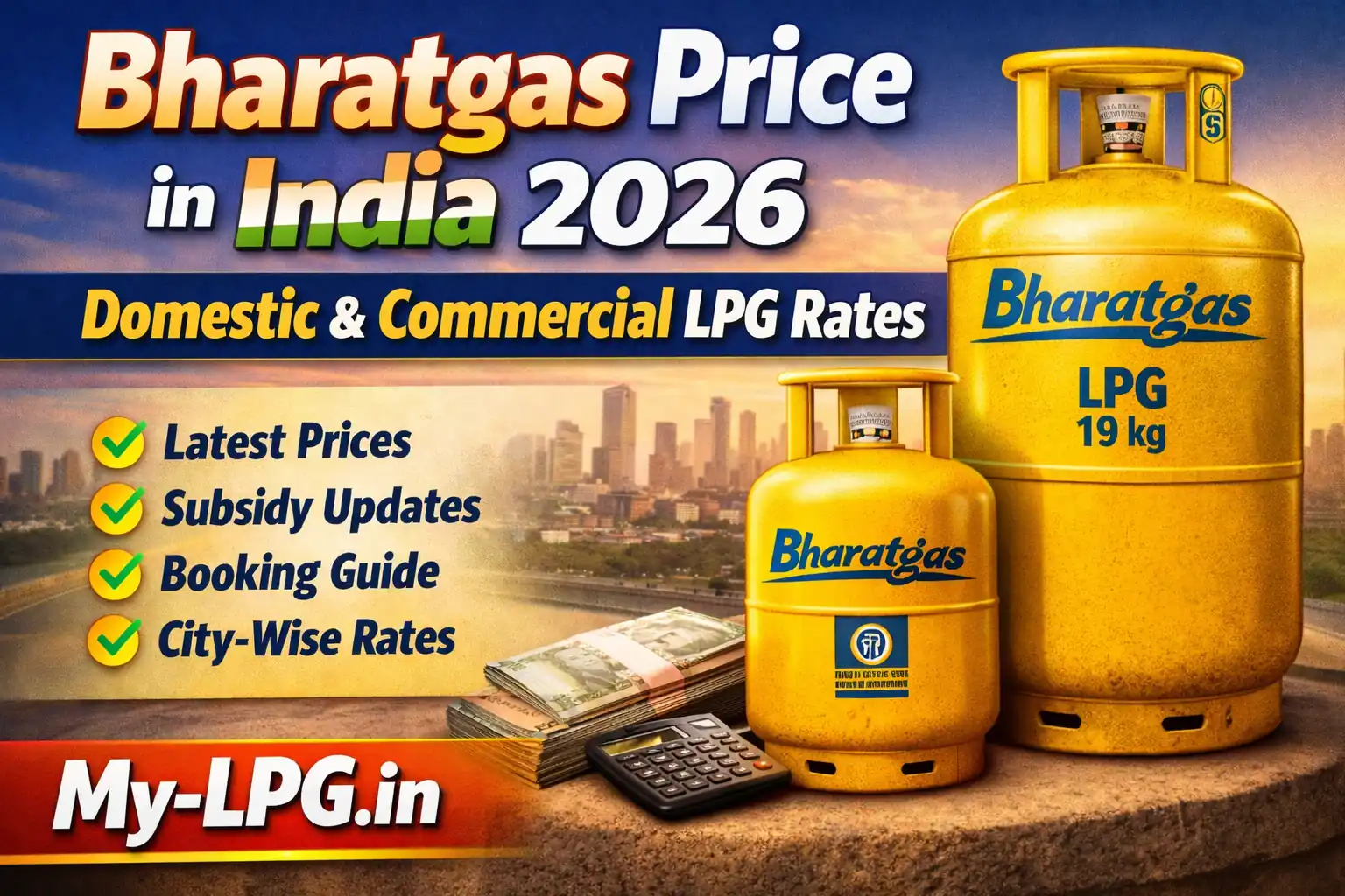 Bharatgas Price India 2026 – Domestic & Commercial LPG Cylinder Rates Today