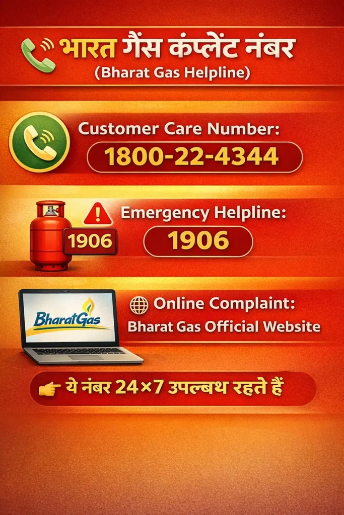 Bharat Gas Helpline number