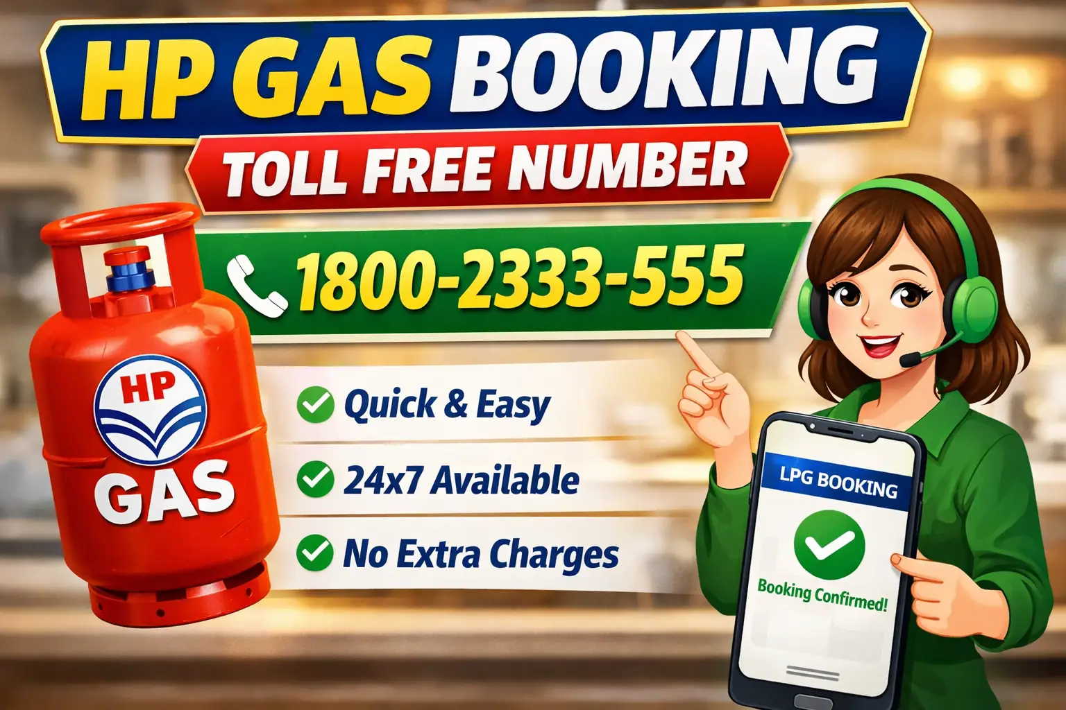 HP Gas Booking Toll Free Number 2026