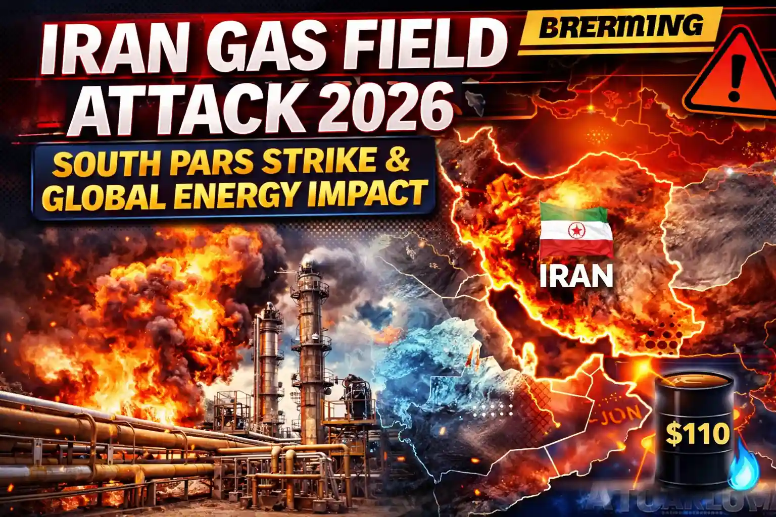 Iran gas field attack 2026 South Pars explosion and global energy impact