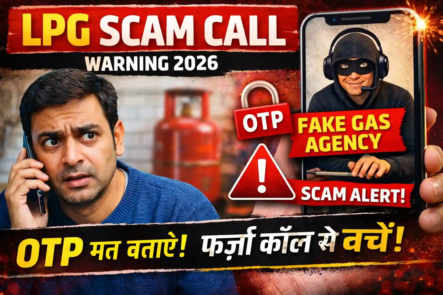 LPG scam call warning fake gas agency OTP fraud awareness 2026